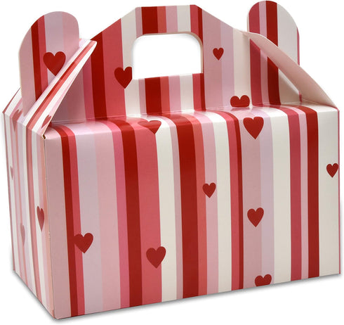 Valentine™s Day Treat Boxes 48 Pack Cardboard Hearts Goody Bag Cookie Holder Classroom Crafts Supplies Party Favors 4 Designs by Gift Boutique Measures: 6.2 x 3.5 x 3.5 Inches