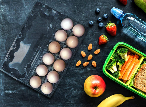 Large Egg Cartons 30 Packs with Sticker Labels, Plastic Egg Carton for 12 Eggs, Cheap Bulk Egg Tray Egg Container Holder for Refrigerator, Storage, Family, Chicken Farm, Market, Camping