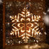 16 Inch Christmas Window Silhouette Lights Decorations Pack of 2 Lighted Snowflake and Star Christmas Window Lights with 100 Bulbs for Holiday Indoor Wall Door Glass Decorations