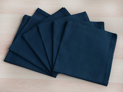 AMOUR INFINI Cotton Napkins | 12 Pack | 18 x 18 Inch | 100% Ring Spun Premium Cotton | Perfect for Restaurants, Events and Dinner Napkins | Highly Absorbent Cloth Napkins | Blue
