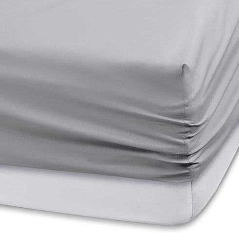 Comfort Spaces Microfiber Set 14" Deep Pocket, Wrinkle Resistant All Around Elastic-Year-Round Cozy Bedding Sheet, Matching Pillow Cases, Twin, Light Gray,CS20-0119