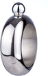 Bangle Bracelet Wine/Alcohol 3.5 oz Flask - Stainless Steel Black and Silver Creative Gift Set for Women - Bonus Funnel Included