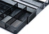 JANE EYRE Sturdy Utensil Drawer Organizer, Cutlery Tray, Silverware/Flatware Storage Divider for Kitchen, Mesh Designing with Non-slip Rubber Feet (Black)