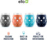 Ello Cru Stemless Wine Glass Set with Silicone Sleeves