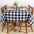 Checked Tablecloth Rectangle 54x80-Inch Black and White Buffalo Plaid Tablecloth Washable Check Table Cover Gingham Tablecloth for Dining Room Rustic Lattice Tablecloth Table Linen Christmas