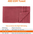 Amazon Basics Cosmetic Friendly Towel Set - 8-Piece Set, Raspberry Parade