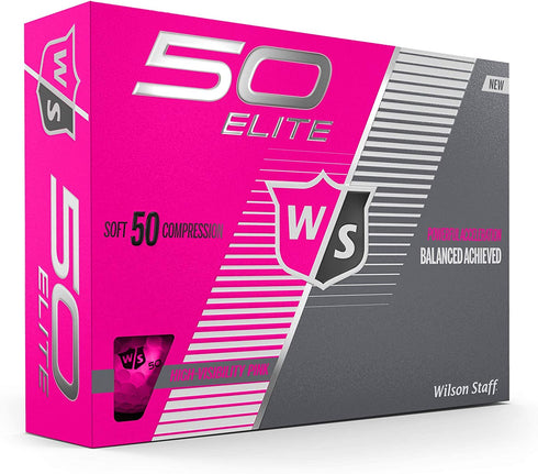 WILSON Staff Fifty Elite Golf Ball, Pink