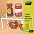 Smart Design Premium Cabinet Storage Shelf Rack - Small - 10.5 x 5.25 Inch - Steel Metal - Rust Resistant - Cupboard, Plate, Dish, Cup, Bathroom Counter and Pantry Organization Riser - Kitchen - White