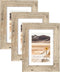 YOUNG POONG 5x7 Rustic Picture Frame for Table-Top Display and Wall Mounting Photo Frame(5x7-3Pack,Rotten Grey)