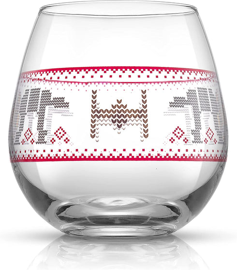 JoyJolt Star Wars„¢ Ugly Sweater Stemless Glasses. Set of 4 Large 15oz Stemless Glass Drinking Glasses, Star Wars Kitchen Glasses. Star Wars Gifts for Men or Women, Star Wars Collectibles for Adults