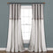 Lush Decor, Gray/White Linen Button Window Curtain Single Panel, 84" x 40", 84"x 40"