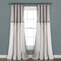 Lush Decor, Gray/White Linen Button Window Curtain Single Panel, 84" x 40", 84"x 40"