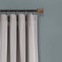Lush Decor, Gray/White Linen Button Window Curtain Single Panel, 84" x 40", 84"x 40"