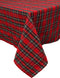 Ruth&Boaz Traditional Scottish Tartan Plaid SquareTablecloth for Famly Dinners & Christmas Parties (Red, 55"X84")