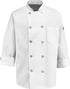 Red Kap Unisex-Adult Ten Pearl Button Chef Coat White