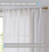 HLC.ME Penelope Faux Linen Textured Semi Sheer Privacy Sun Light Filtering Transparent Window Pocket Hole Thick Curtains Drapery Panels for Bedroom & Living Room, 2 Panels (54 W x 84 L, Ivory)