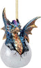Design Toscano Hard Boiled Dragon Hatchling Holiday Ornament, 3.5", Full Color