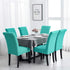 Joccun Chair Covers for Dining Room Set of 6,Water Repellent Dining Chair Slipcovers Stretch Dining Room Chair Covers Seat Protector,Washable Parsons Chair Cover for Home,Banquet(Turquoise,6 Pack)