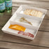 Avant 15" x 10" Plastic 3-Section Serving Tray | Set of 3 White