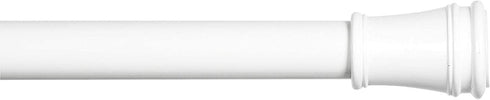 Kenney Rogers No Tools Tension Window Curtain Rod, 48-84, White