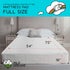 Full Mattress Pad Cover Fitted - Full Bed Mattress Cover Size 54x75 inches Stretches to 16 Deep Pocket- Fitted Quilted Sheet for Full Mattress , White
