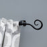 gb Home Collection Exquisite Allure Curtain Rod, 86-120 in, Black, Metal Cafe Rod Window Treatment Rod Drapery Rod
