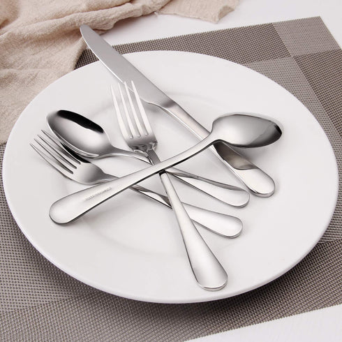 Silverware Set,SHARECOOK 20-Piece Stainless Steel Flatware Set,Kitchen Utensil Set Service for 4,Tableware Cutlery Set for Home and Restaurant, Dishwasher Safe