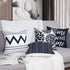 Yastouay Modern Decorative Throw Pillow Covers Home Sweet Home Cushion Covers Set of 4 Geometric Pillowcases for Couch Sofa Bedroom (Dark Blue, 18" x 18")