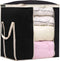 MISSLO King Comforters Storage Bag 120L for Blankets Clothes Sweaters Beddings Organizer with Reinfored Handles, Black
