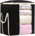MISSLO King Comforters Storage Bag 120L for Blankets Clothes Sweaters Beddings Organizer with Reinfored Handles, Black
