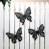 Metal butterfly wall art decor, 9inch set of 3 black Concise Decoration Hanging for living room bedroom bathroom Kitchen Patio Balcony House indoor outdoor, unique gift choice Waiu