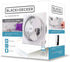 BLACK+DECKER Mini Box Fan Tabletop Quiet 9 Inch Desk Box Fans Frameless BFB09W White