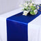 Jeloris 10 Pack Satin Table Runner 12 x 108 Inch Long Bright Silk Smooth Fabric Table Runners for Wedding, Birthday Parties, Banquets Decorations - Royal Blue