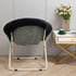 Hoomall Round Saucer Chair Cover Slipcover Only, Stretch Jacquard Moon Chair Slipcovers for Adults Saucer Chair, Removable Spandex Fabric Soft Chair Covers (Black)