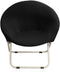 Hoomall Round Saucer Chair Cover Slipcover Only, Stretch Jacquard Moon Chair Slipcovers for Adults Saucer Chair, Removable Spandex Fabric Soft Chair Covers (Black)
