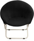 Hoomall Round Saucer Chair Cover Slipcover Only, Stretch Jacquard Moon Chair Slipcovers for Adults Saucer Chair, Removable Spandex Fabric Soft Chair Covers (Black)