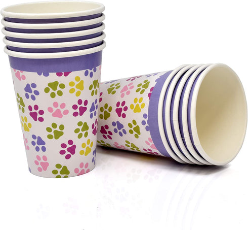 Kitten Party Supplies Set 24 9" Paper Plates 24 7" Plate 24 9 Oz Cups 50 Luncheon Napkins Kitty Birthday Decorations Paw Cat Girl Kids Themed Disposable Tableware Party Favor Good Set By Gift Boutique