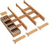 Bamboo Drawer Dividers with 8 Inserts, 16.5-22", Kitchen Drawer Organizer Box for Silverware Utensil, Expandable & Adjustable Drawer Dividers for Home, Office, Dressers, and Bathroom