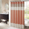 Amherst Fabric Coral Shower Curtain ,Pieced Transitional Simple Shower Curtains for Bathroom , 72 X 72 , Salmon