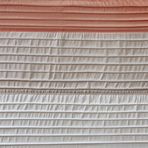 Amherst Fabric Coral Shower Curtain ,Pieced Transitional Simple Shower Curtains for Bathroom , 72 X 72 , Salmon