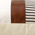 cygnus 20x20 Pillow Covers Set of 2 Farmhouse Decor Stripe Patchwork Linen Throw Pillow Covers Modern Faux Leather Cushion Covers for Couch Sofa,Gray