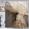 Homewelle Marble Shower Curtain Brown Abstract 60Wx72L Inch Cool Texture Stone Granite Tan Cinnamon Cracked Rocks Dots Classic Natural Unique Chic Aesthetic Modern Polyester Fabric Bathroom Bathtub
