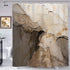 Homewelle Marble Shower Curtain Brown Abstract 60Wx72L Inch Cool Texture Stone Granite Tan Cinnamon Cracked Rocks Dots Classic Natural Unique Chic Aesthetic Modern Polyester Fabric Bathroom Bathtub