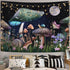 Lifeel Trippy Mushroom Tapestry, Moon and Stars Tapestrs with Snail Flowers and Plants Tapestry Wall Hanging for Room 36—48 inches