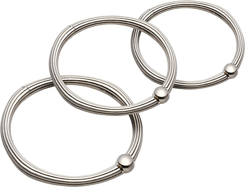 Carnation Home Fashions SLM-O/69 O Shower Curtain Hooks, Brushed Nickel