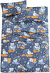 JSD Navy Blue Kids Owl Printed Sheet Set Twin for Boys Girls, Soft Microfiber Fitted Sheet Flat Sheet Pillowcases 3 Pieces