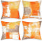 Yastouay Orange Throw Pillow Covers Burnt Orange Grey Pillow Covers Set of 4 Decorative Cushion Covers for Couch Living Room Home Decor, 18 x 18 inches