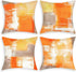 Yastouay Orange Throw Pillow Covers Burnt Orange Grey Pillow Covers Set of 4 Decorative Cushion Covers for Couch Living Room Home Decor, 18 x 18 inches