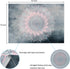 Mandala Tapestry Grey Pink Tapestry Hippie Bohemian Floral Tapestries Wall Hanging for Room Bedroom