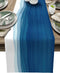 Vandarllin Blue White Table Runner, Non-Slip Dining Table Runners for Kitchen, Ombre Ocean Wave Coffee Table Runners Dresser Scarf for Living Room Garden Wedding Parties (13x90 inches Long)